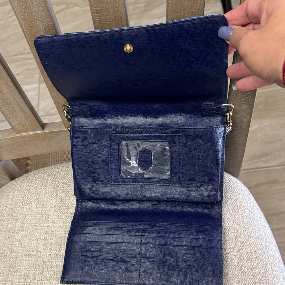 Dooney & Bourke Chevron Crossbody Bag in Blue and Black - Picture 5 of 9